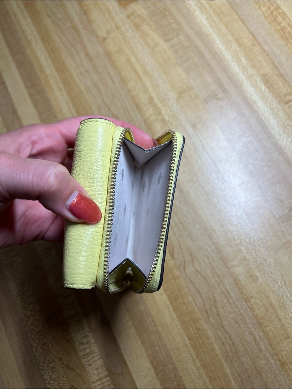 Kate Spade Lemon Yellow Leather Mini Wallet - Picture 7 of 7